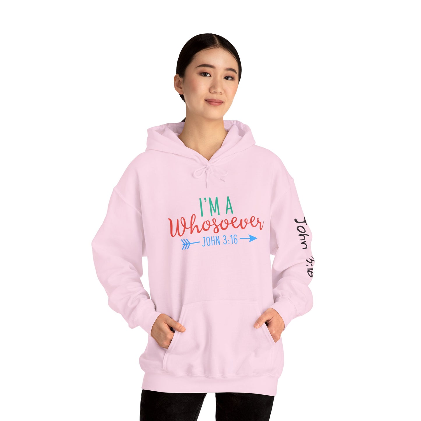 Custom Faith-Inspired Hooded Sweatshirt - "I'm A Whosoever" Scripture Design