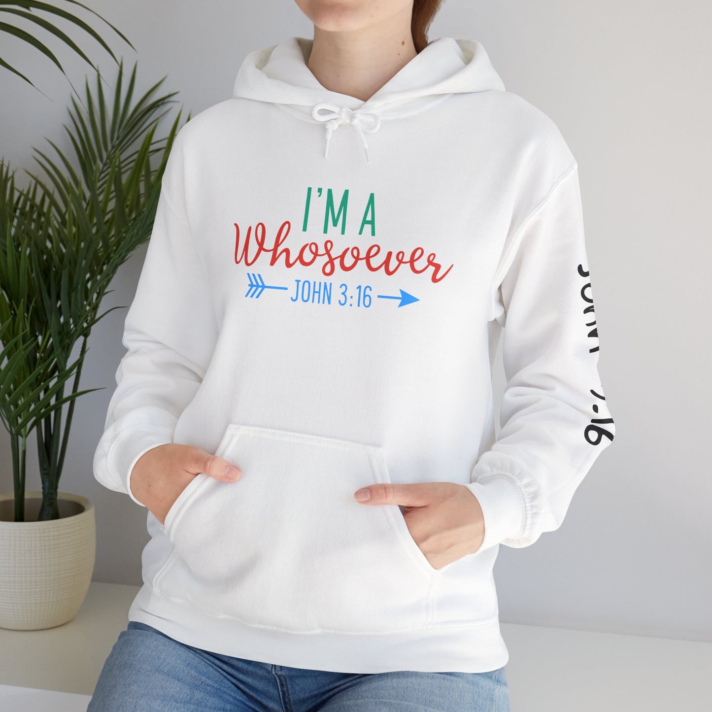 Custom Faith-Inspired Hooded Sweatshirt - "I'm A Whosoever" Scripture Design
