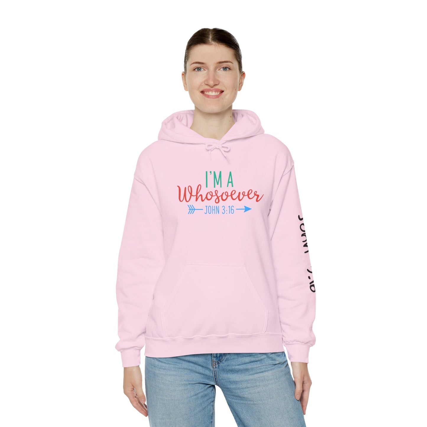 Custom Faith-Inspired Hooded Sweatshirt - "I'm A Whosoever" Scripture Design