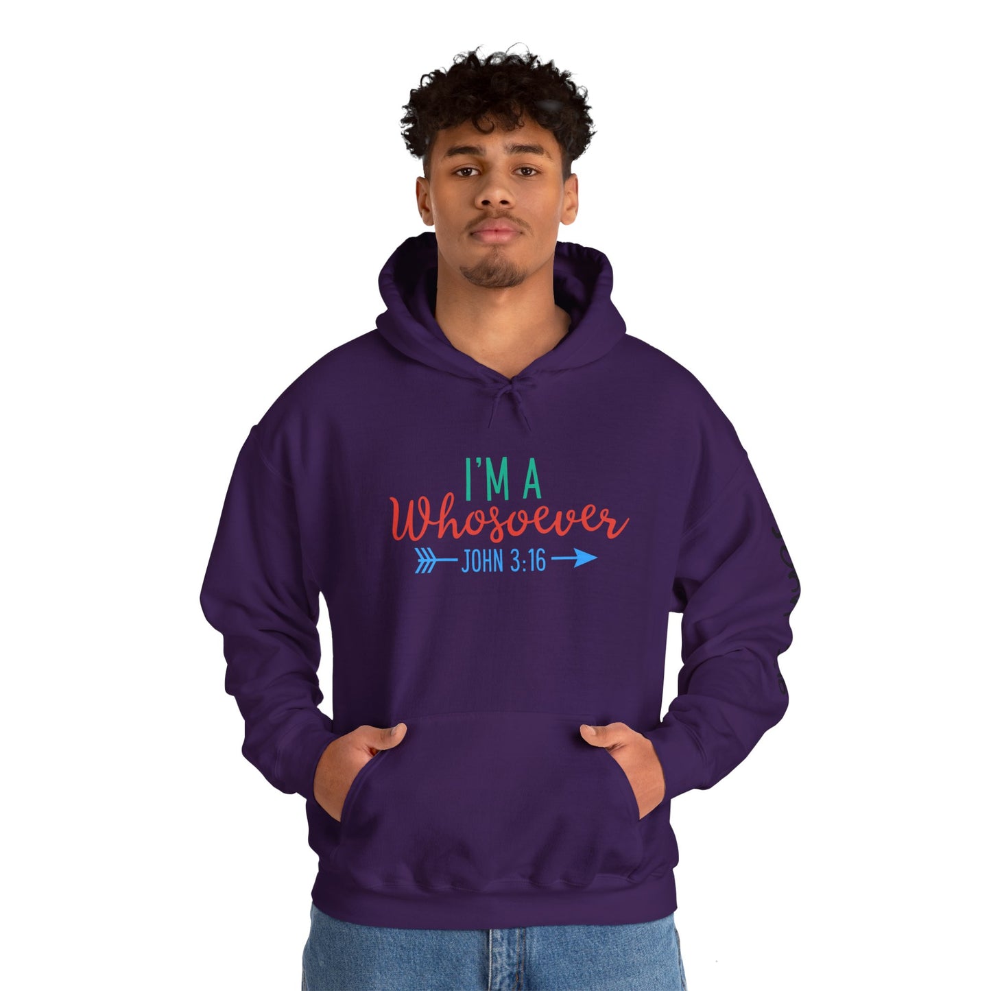 Custom Faith-Inspired Hooded Sweatshirt - "I'm A Whosoever" Scripture Design