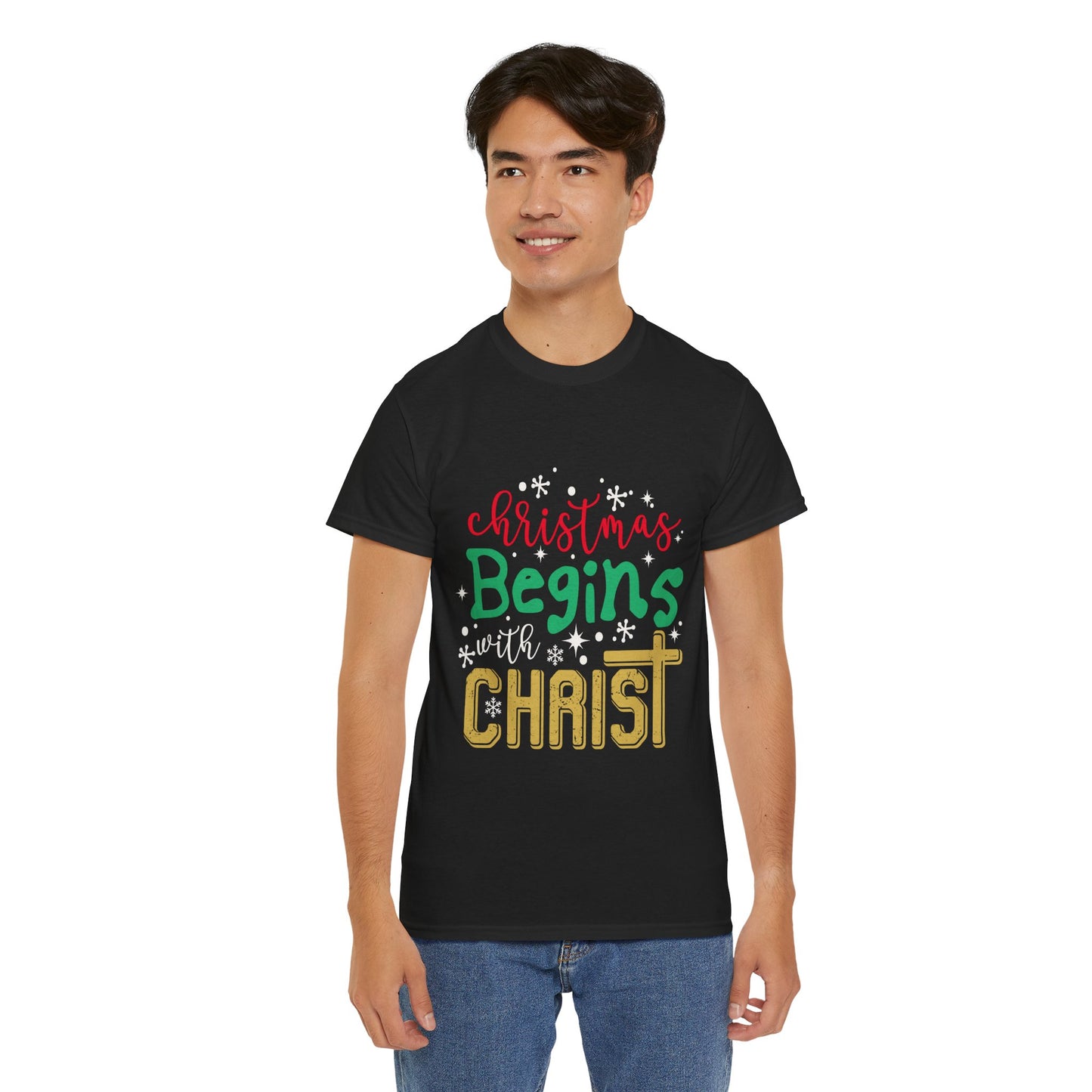 Christmas Unisex Tee - Christmas Begins with Christ