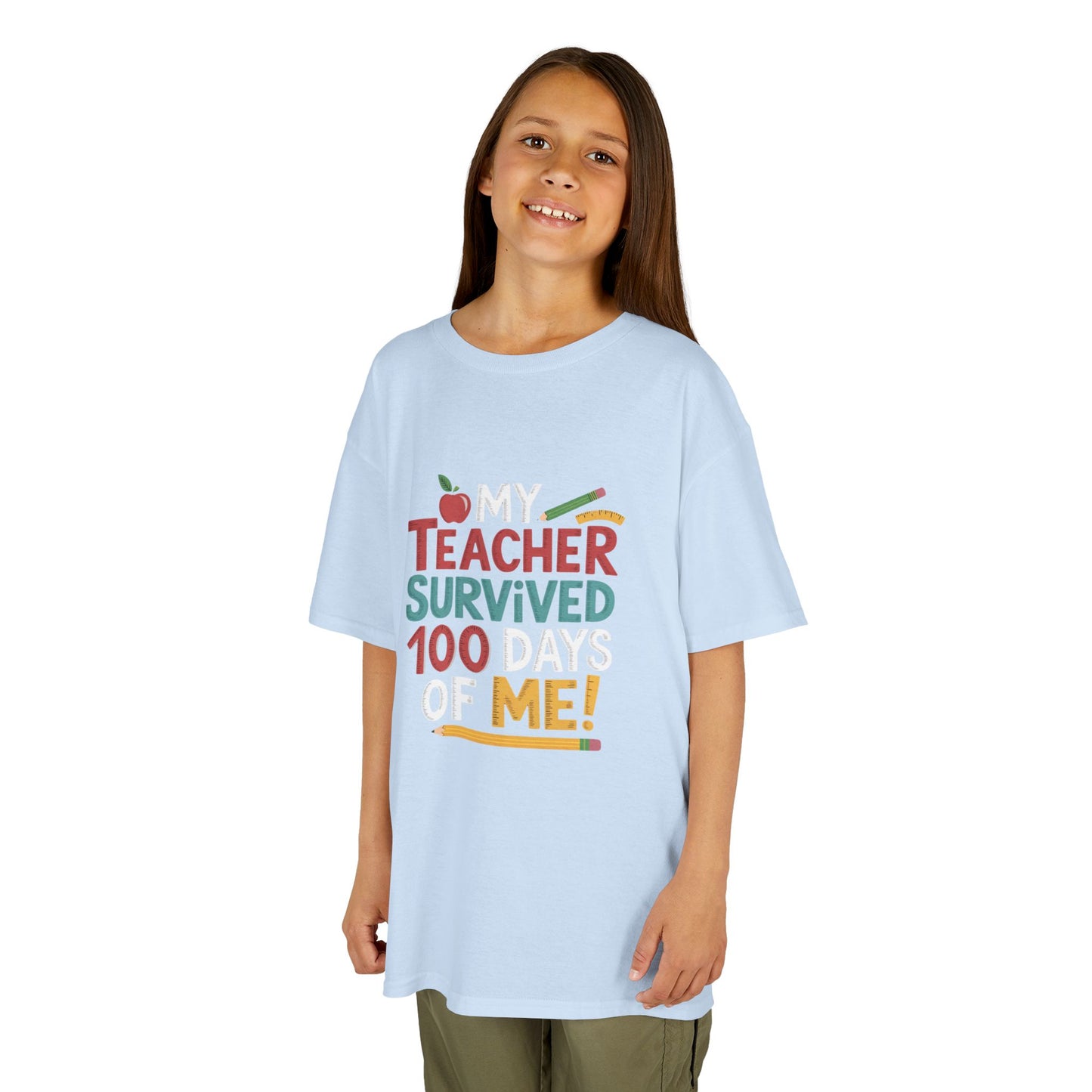 My Teacher Survived 100 Days of Me! Kids Heavy Cotton™ Tee
