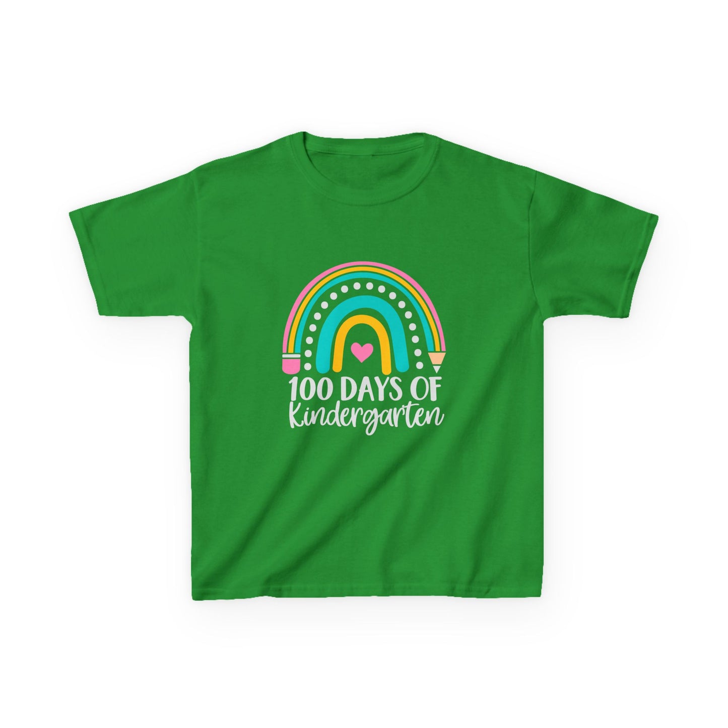 Kids 100 Days of Kindergarten Rainbow Tee