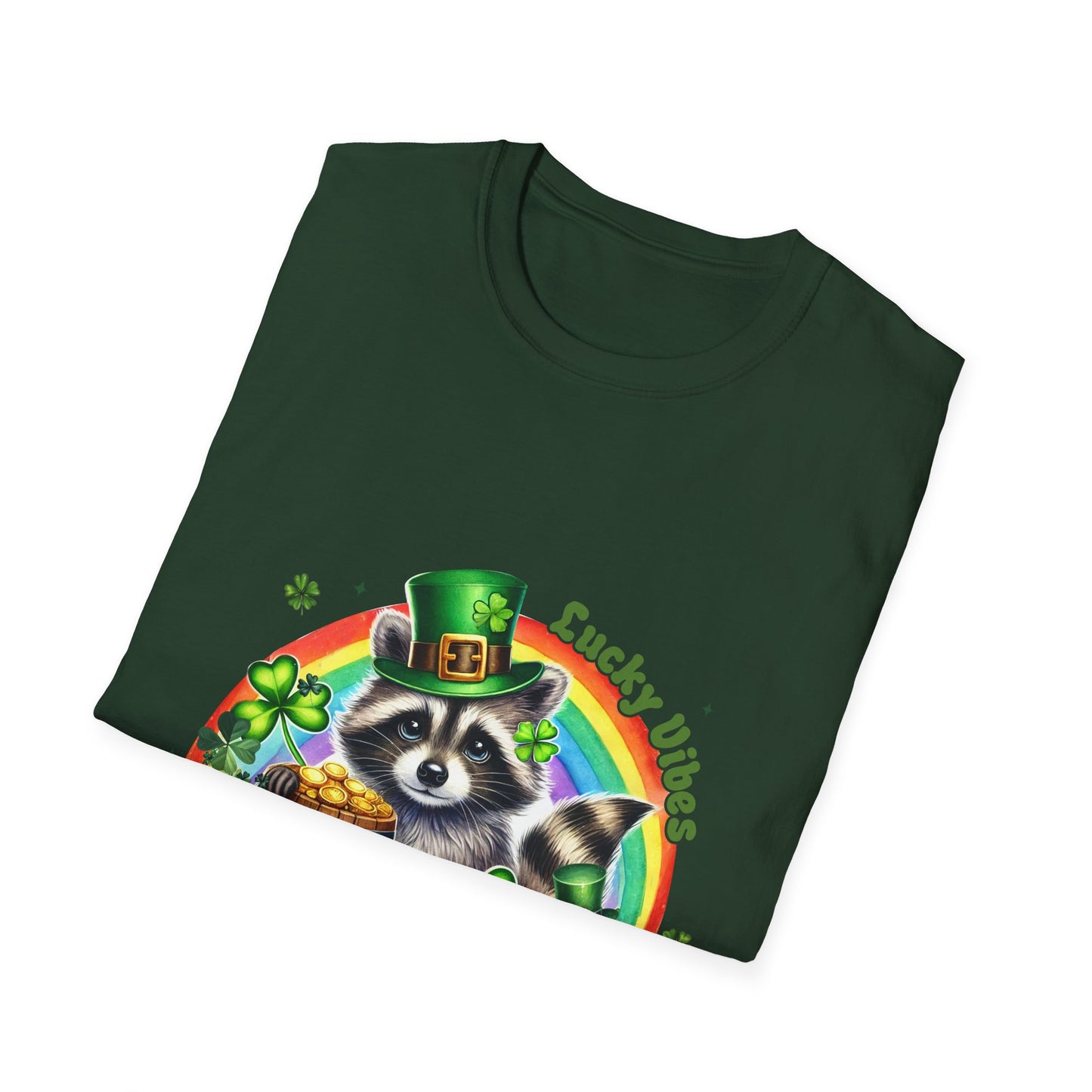 Lucky Raccoon St. Patrick's Day Unisex T-Shirt