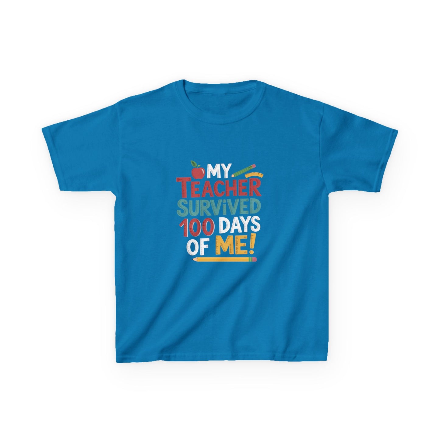 My Teacher Survived 100 Days of Me! Kids Heavy Cotton™ Tee