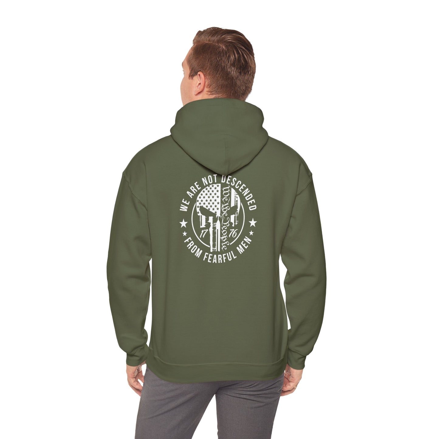 1776 Vintage American Patriot Hoodie – Unisex Heavy Blend™ Sweatshirt