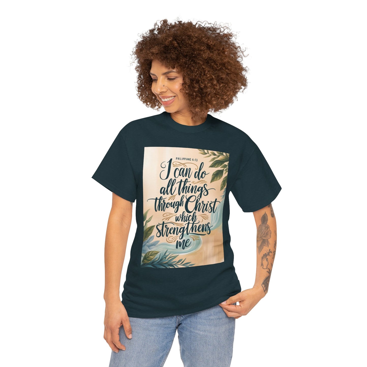 I Can Do All Things Through Christ Heavy Cotton Tee