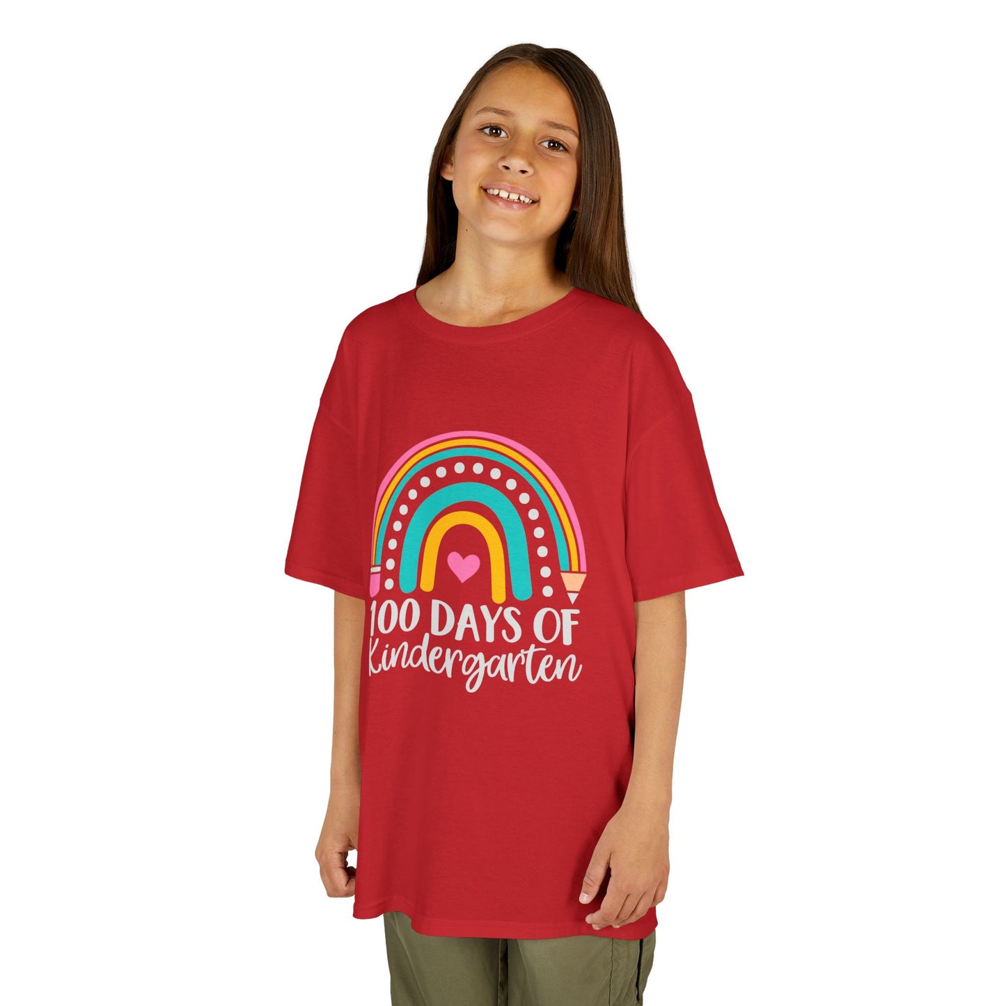 Kids 100 Days of Kindergarten Rainbow Tee