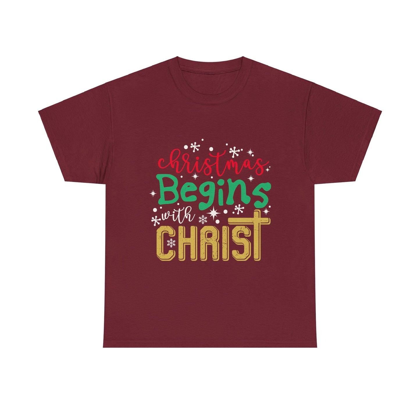 Christmas Unisex Tee - Christmas Begins with Christ