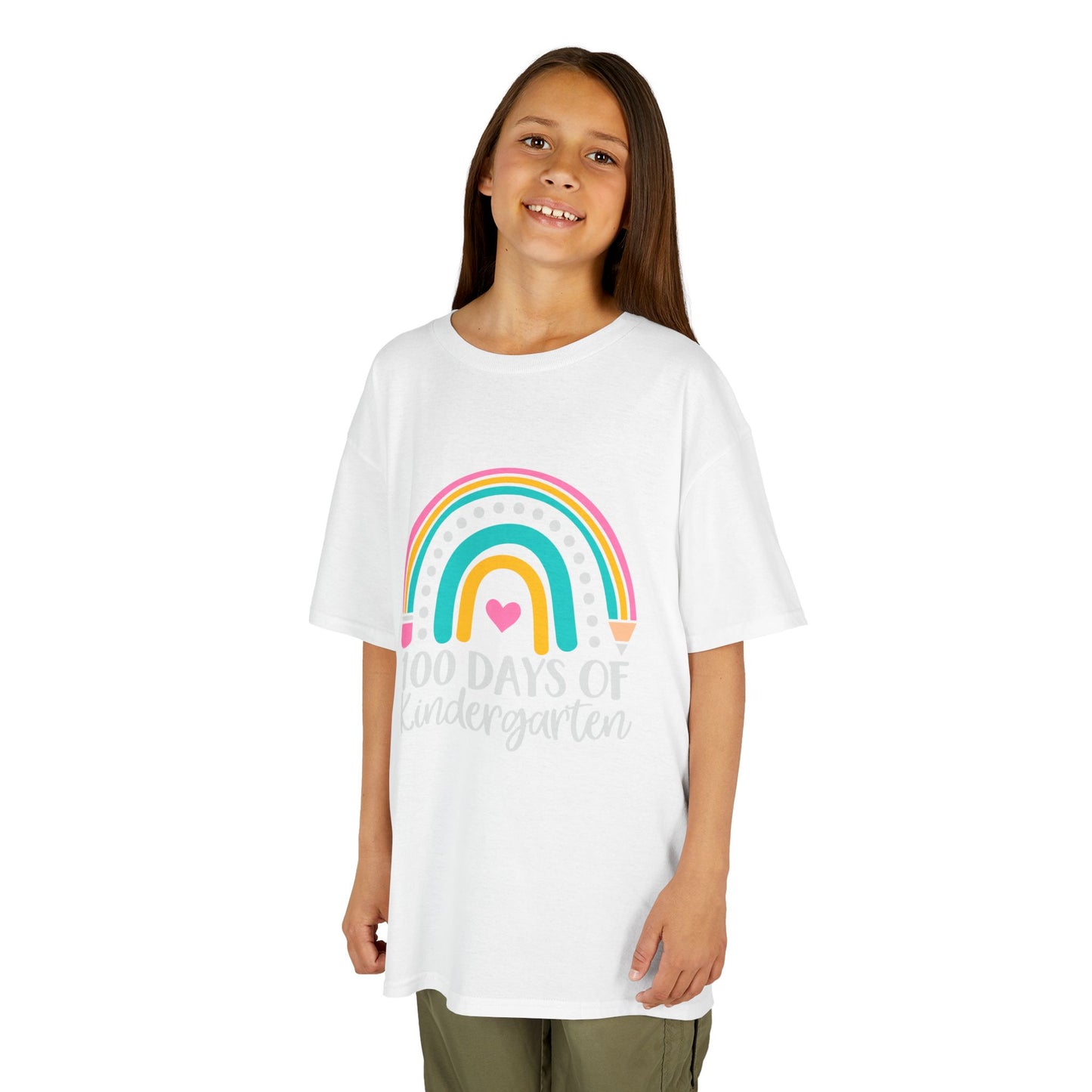 Kids 100 Days of Kindergarten Rainbow Tee