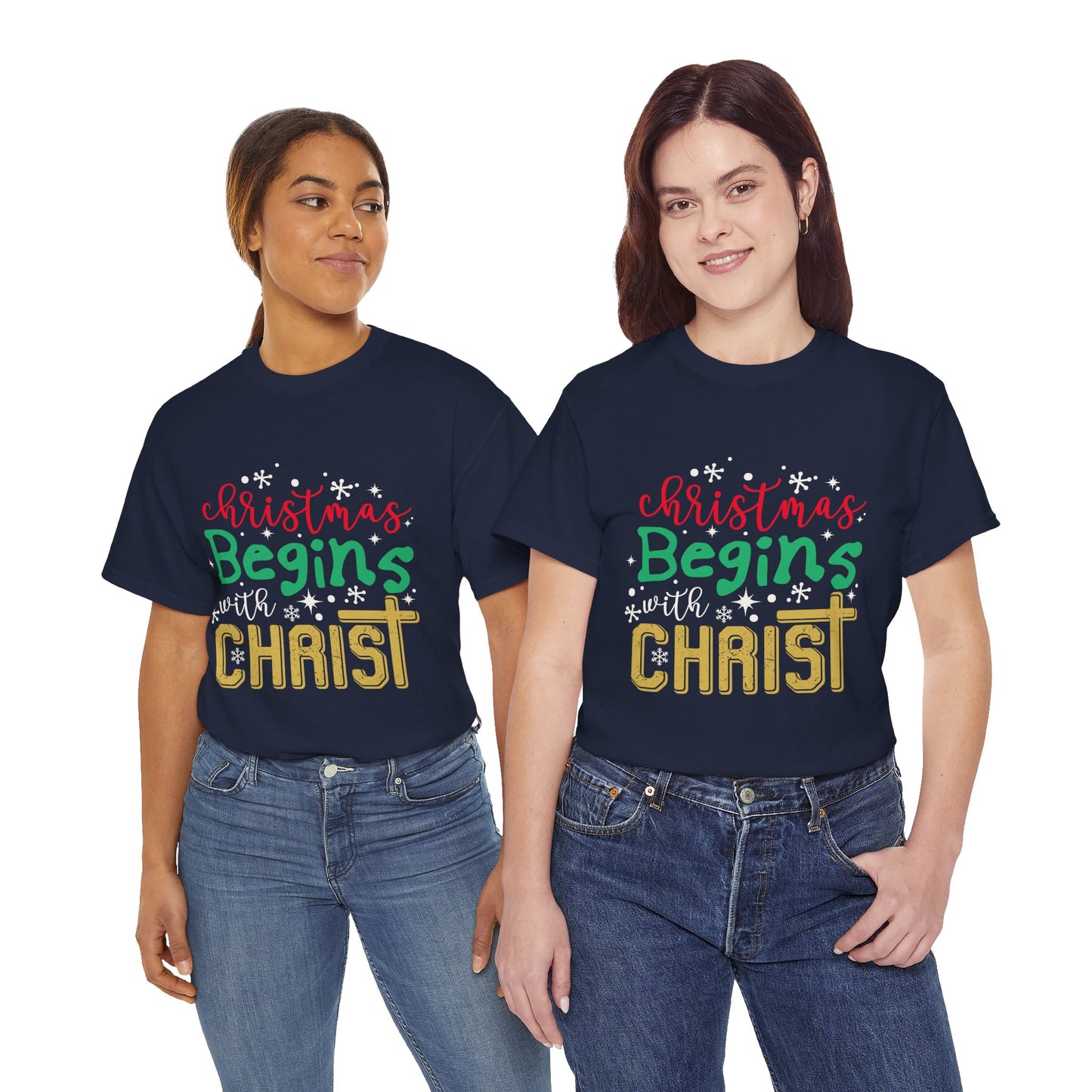 Christmas Unisex Tee - Christmas Begins with Christ