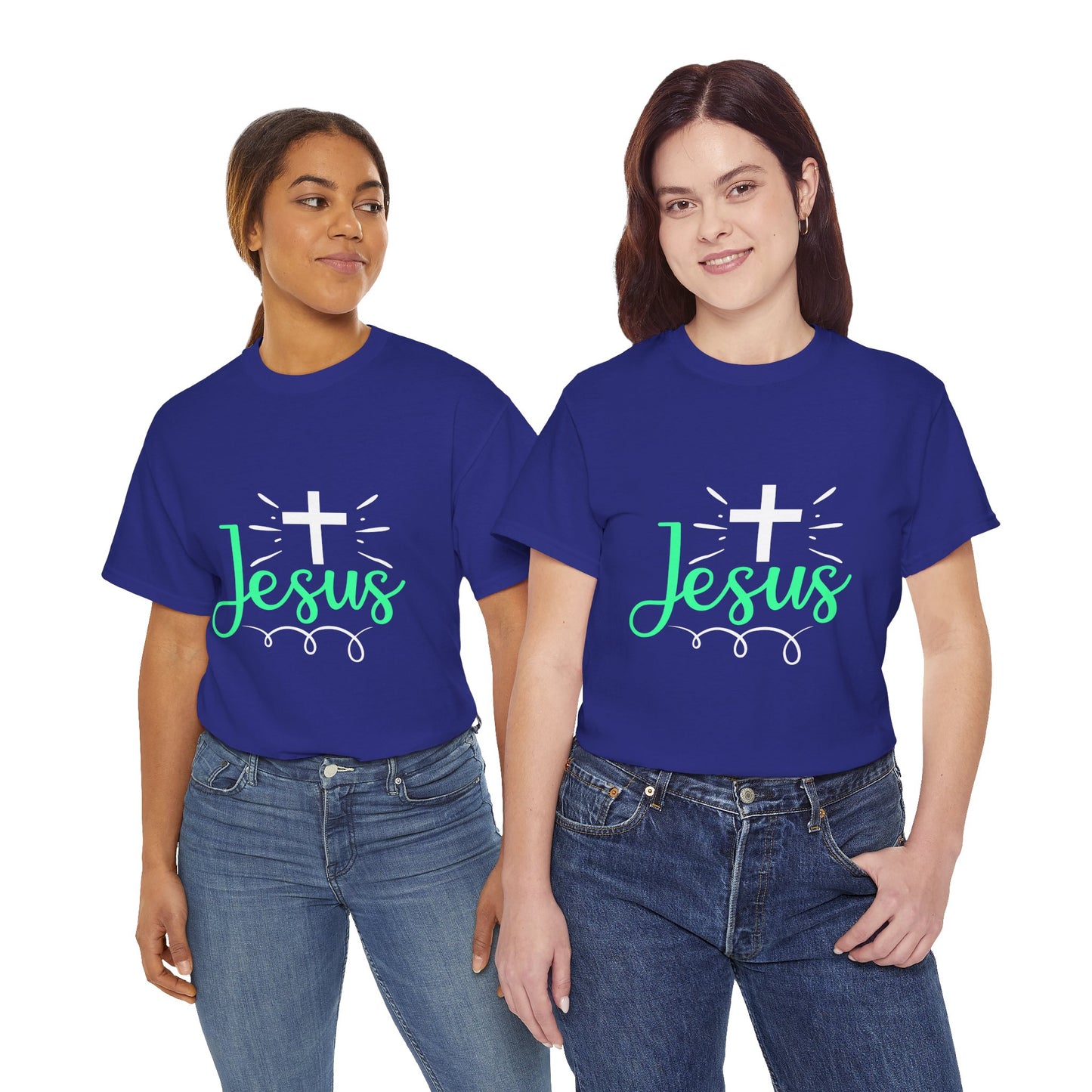 Faith-Inspired Unisex Heavy Cotton Tee - 'Jesus' Design