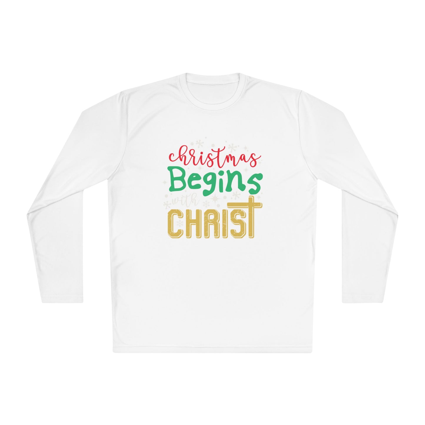 Christmas Begins with Christ Unisex Lightweight Long Sleeve Tee