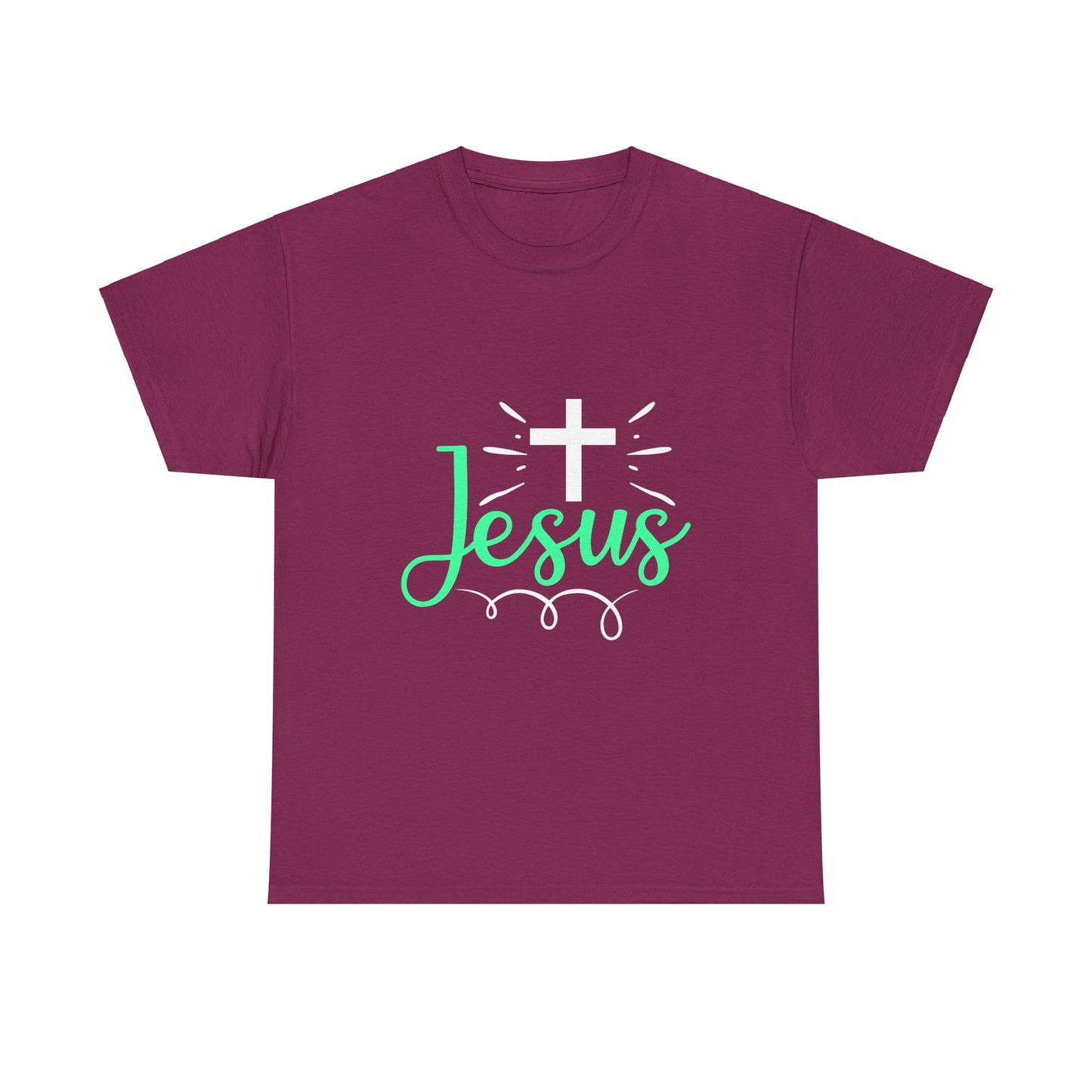 Faith-Inspired Unisex Heavy Cotton Tee - 'Jesus' Design