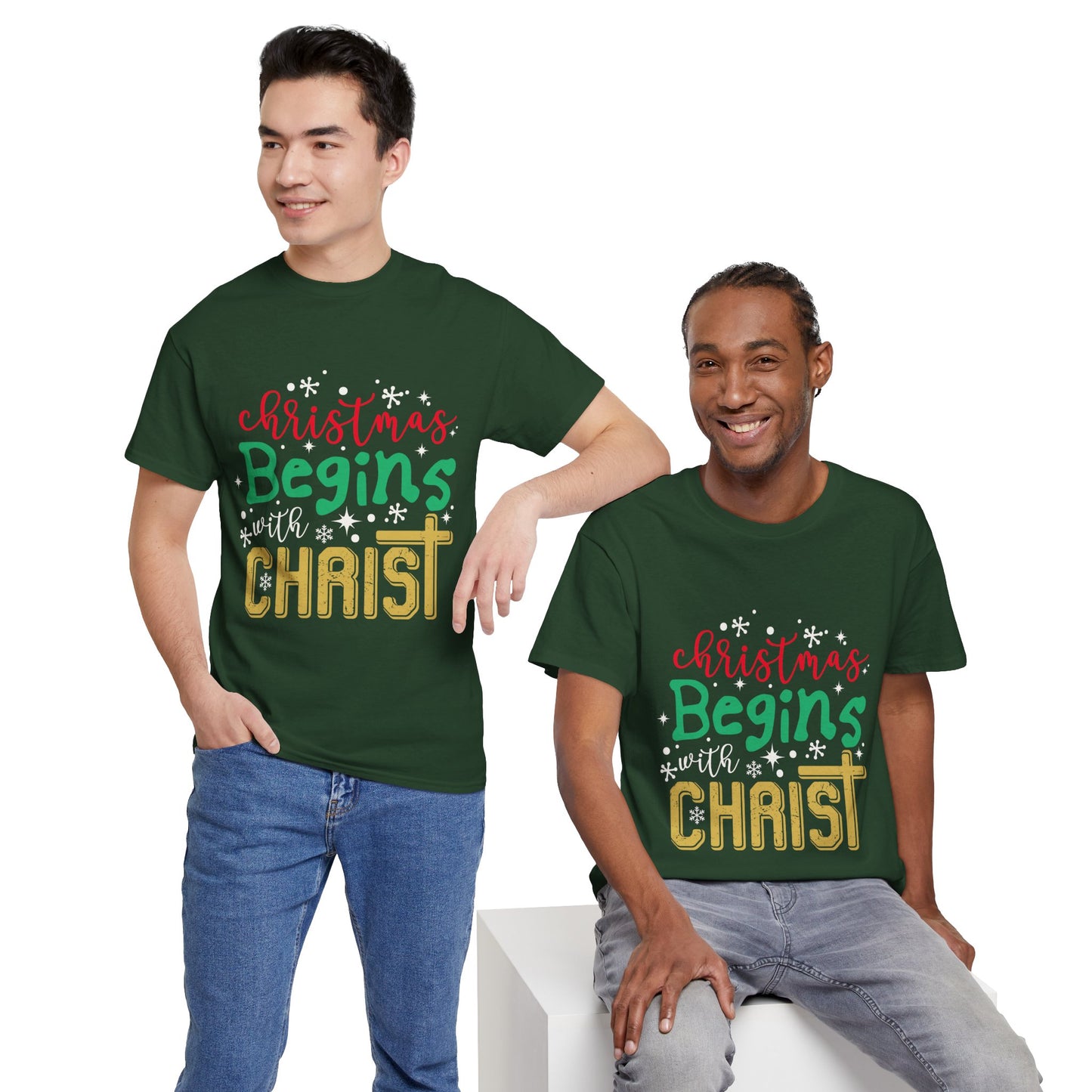 Christmas Unisex Tee - Christmas Begins with Christ