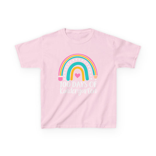 Kids 100 Days of Kindergarten Rainbow Tee