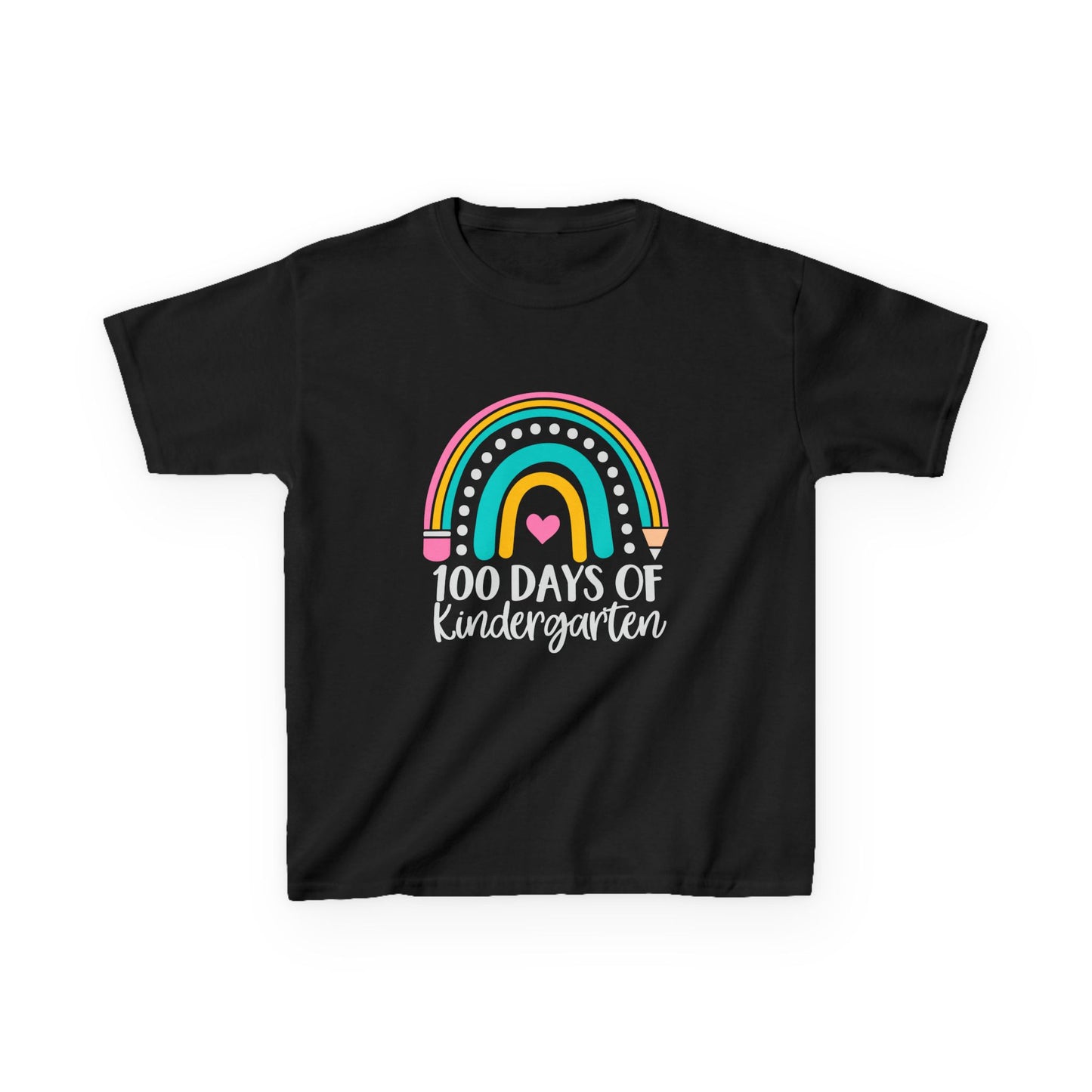 Kids 100 Days of Kindergarten Rainbow Tee