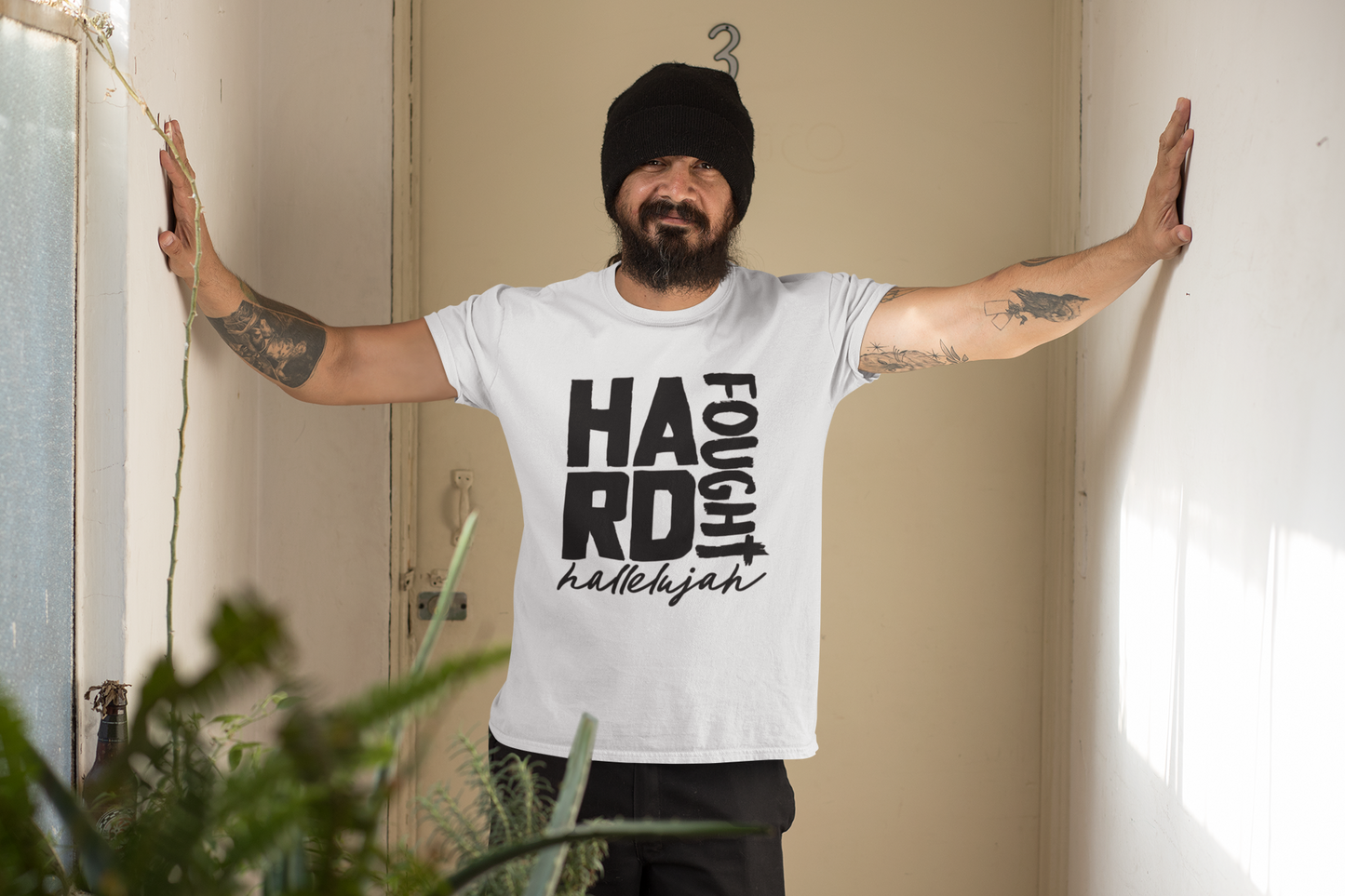 Hard Fought Hallelujah Inspirational Heavy Cotton Tee