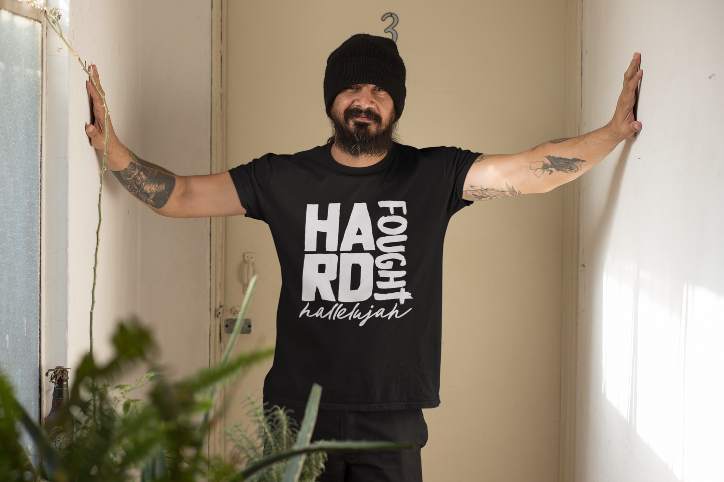 Hard Fought Hallelujah Inspirational Heavy Cotton Tee