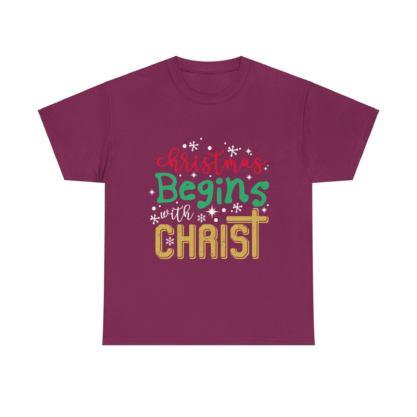 Christmas Unisex Tee - Christmas Begins with Christ