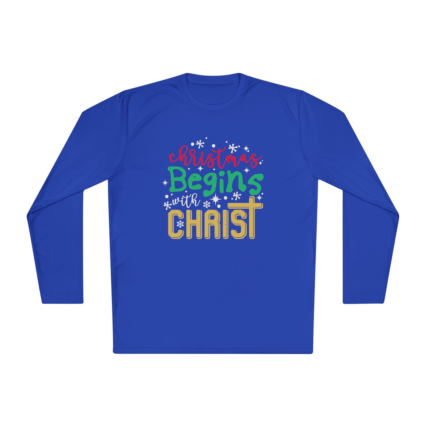 Christmas Begins with Christ Unisex Lightweight Long Sleeve Tee