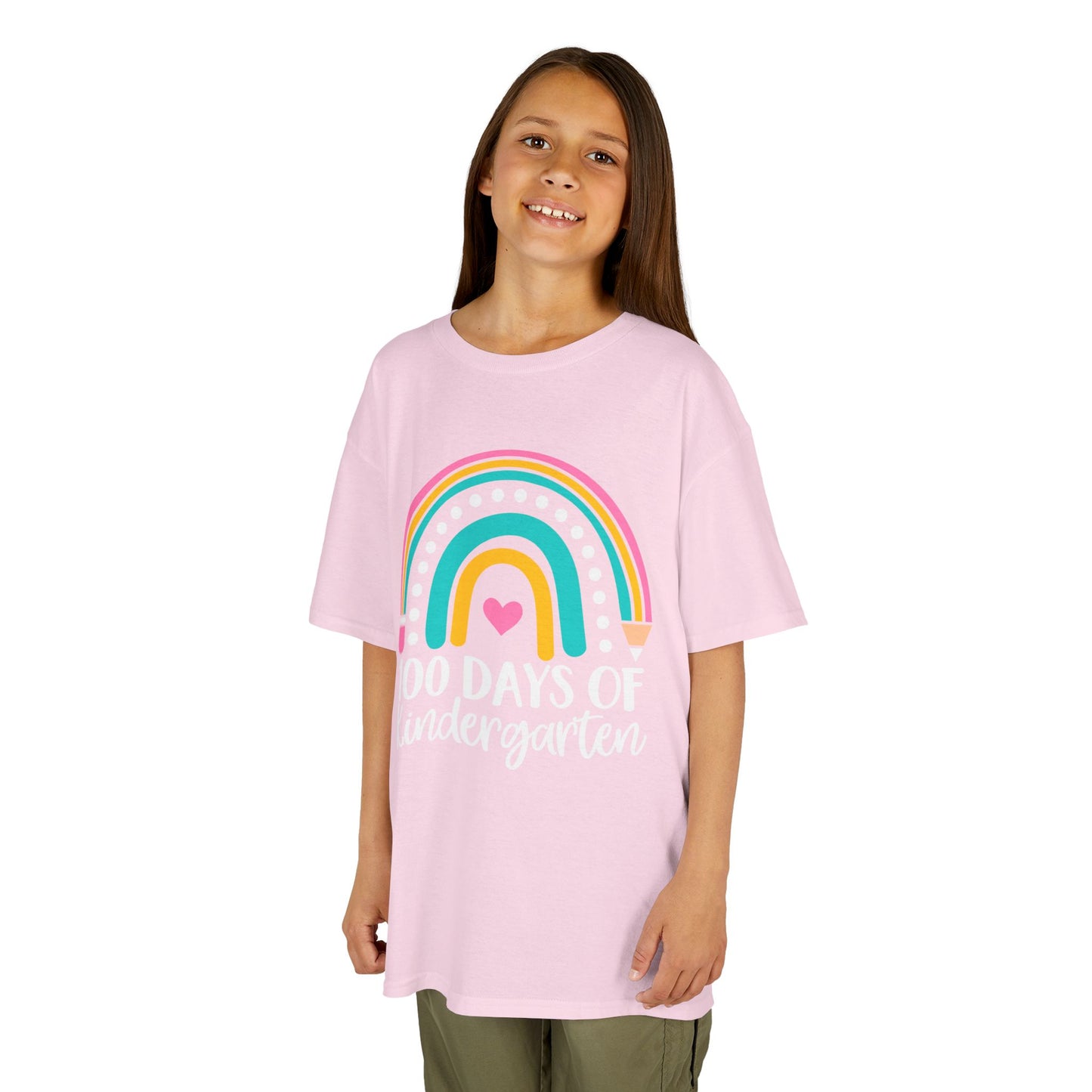 Kids 100 Days of Kindergarten Rainbow Tee