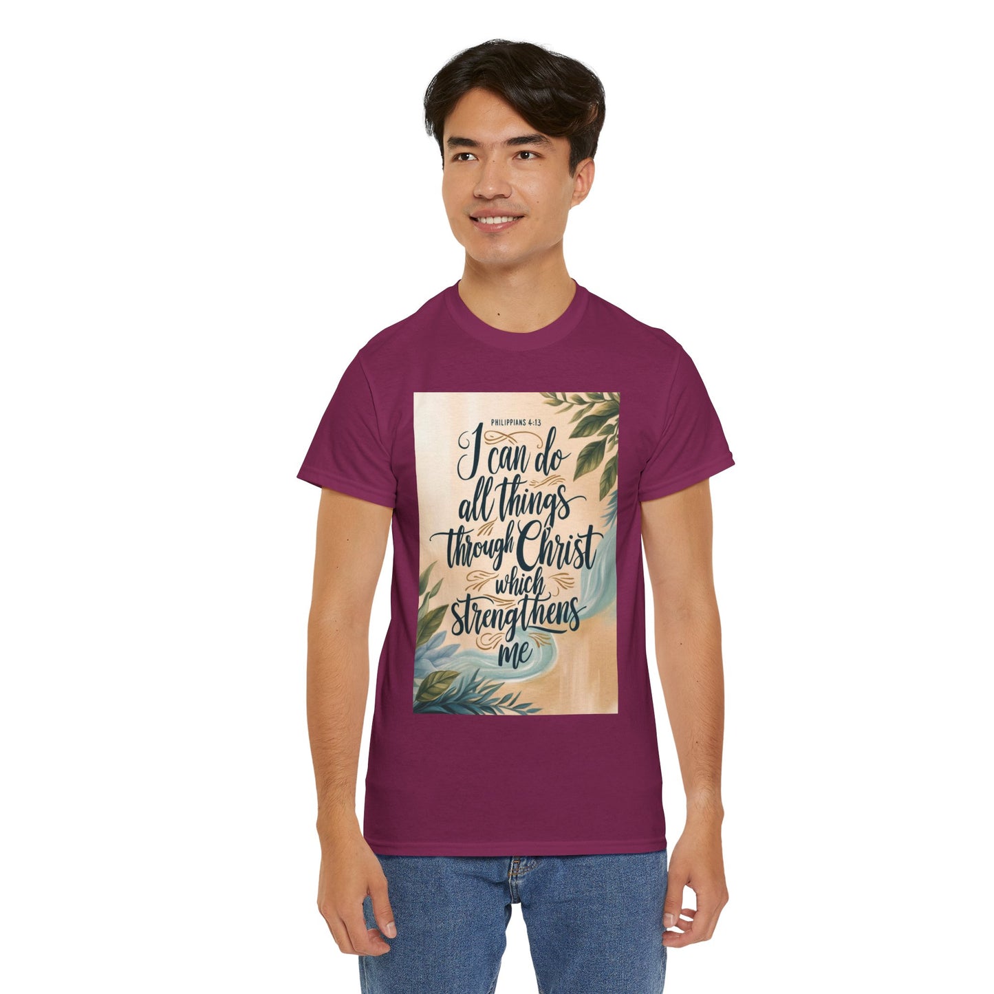 I Can Do All Things Through Christ Heavy Cotton Tee