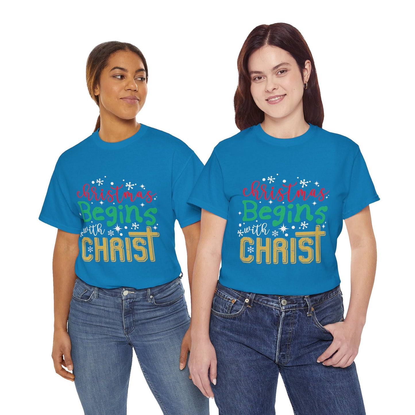 Christmas Unisex Tee - Christmas Begins with Christ