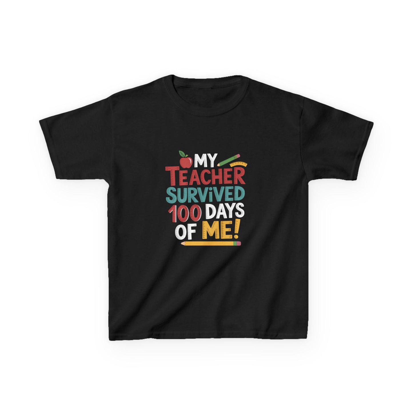 My Teacher Survived 100 Days of Me! Kids Heavy Cotton™ Tee