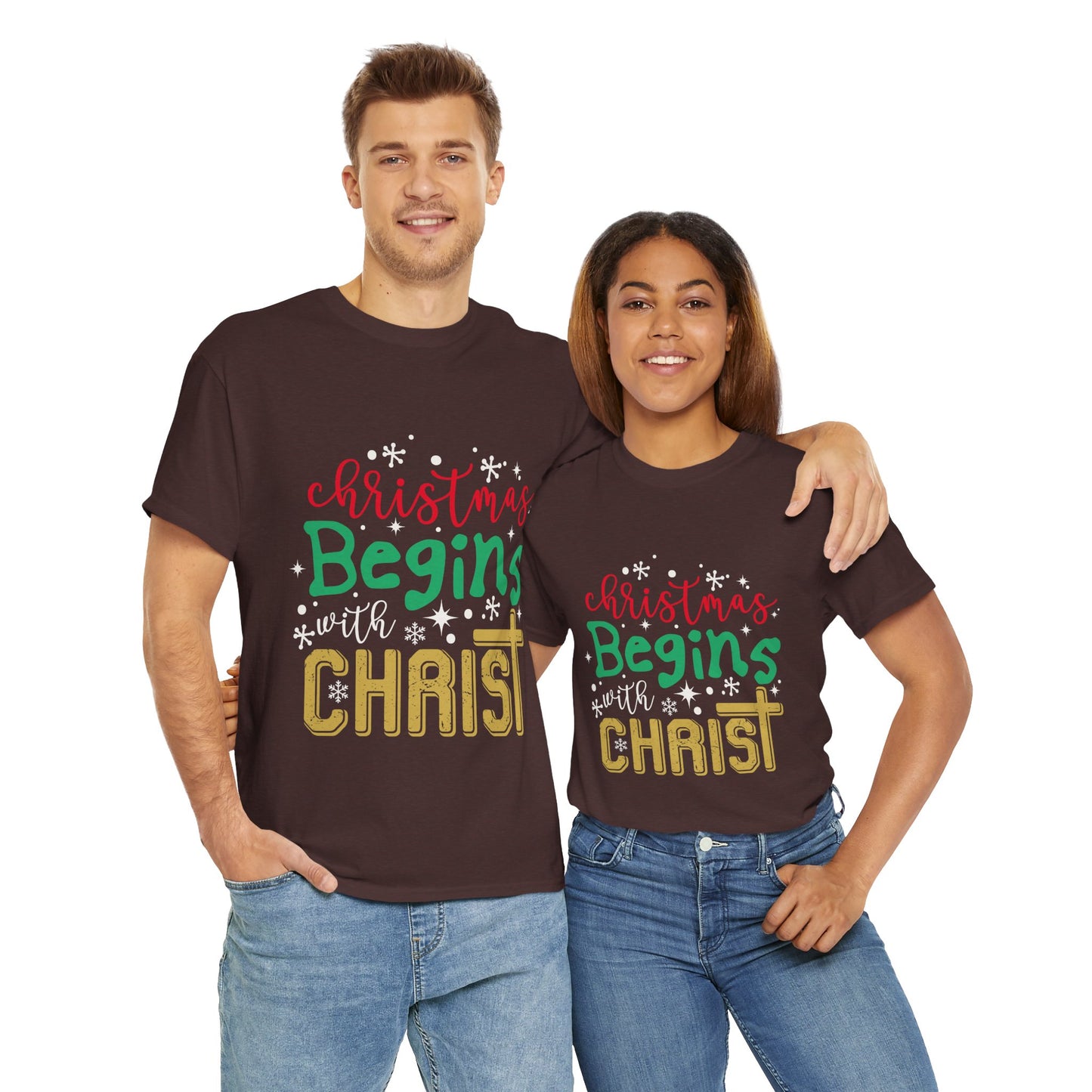 Christmas Unisex Tee - Christmas Begins with Christ