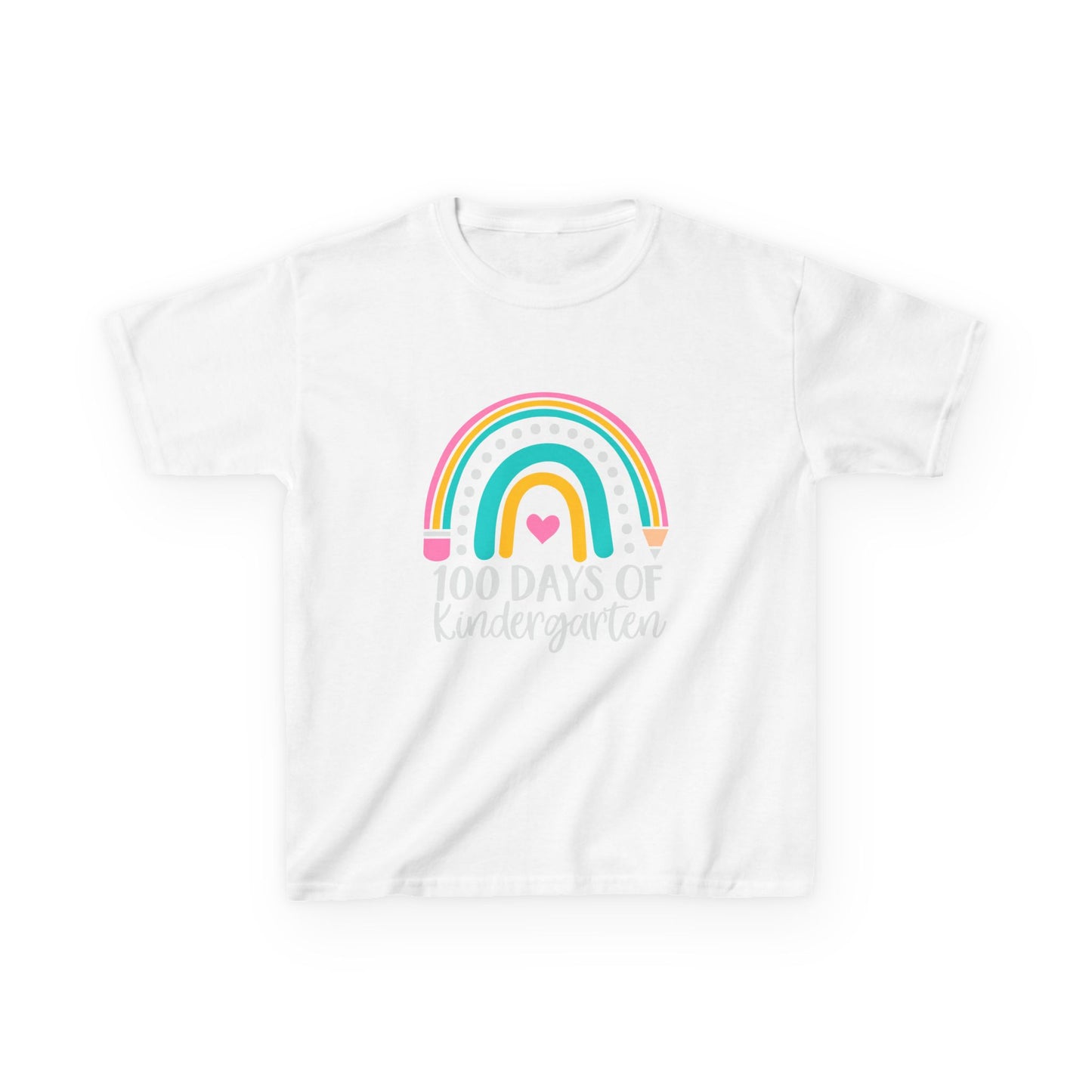 Kids 100 Days of Kindergarten Rainbow Tee