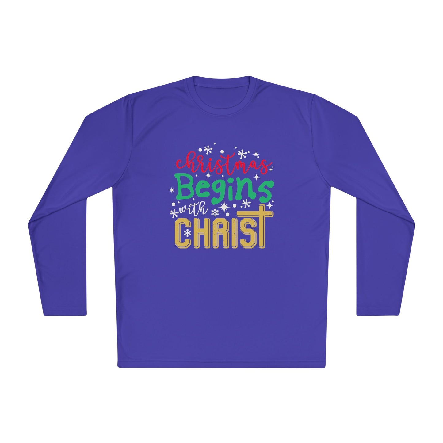 Christmas Begins with Christ Unisex Lightweight Long Sleeve Tee