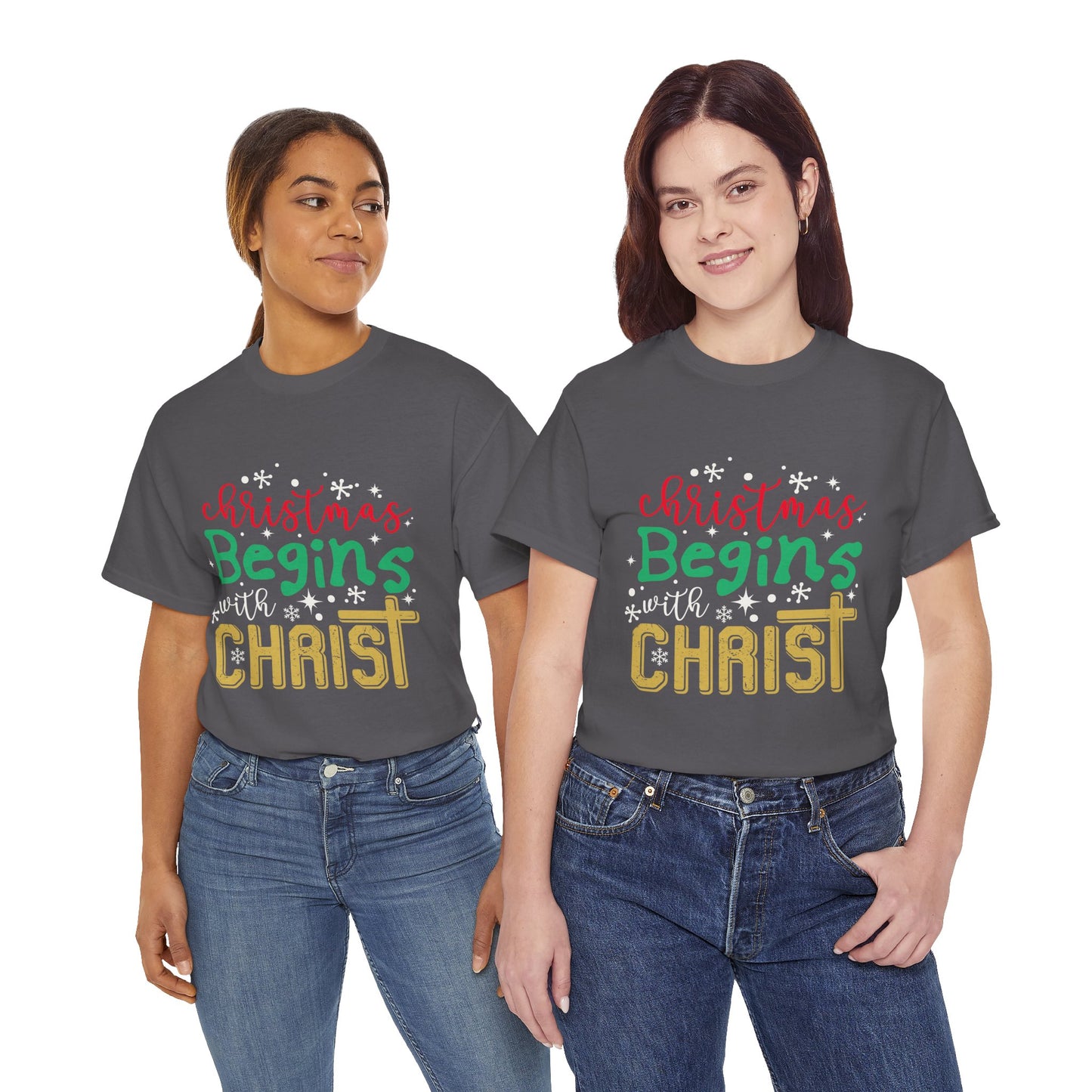 Christmas Unisex Tee - Christmas Begins with Christ