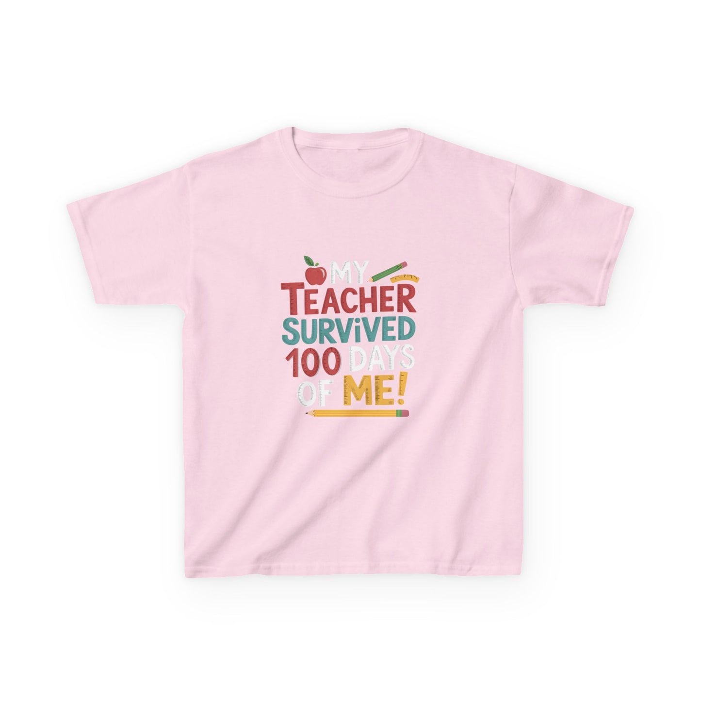 My Teacher Survived 100 Days of Me! Kids Heavy Cotton™ Tee