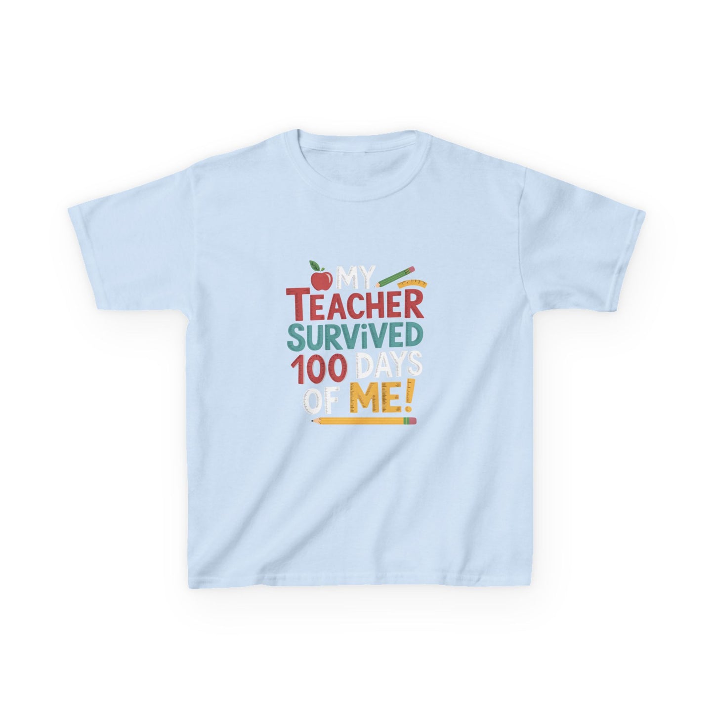 My Teacher Survived 100 Days of Me! Kids Heavy Cotton™ Tee