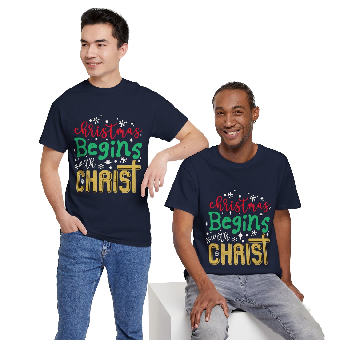 Christmas Unisex Tee - Christmas Begins with Christ