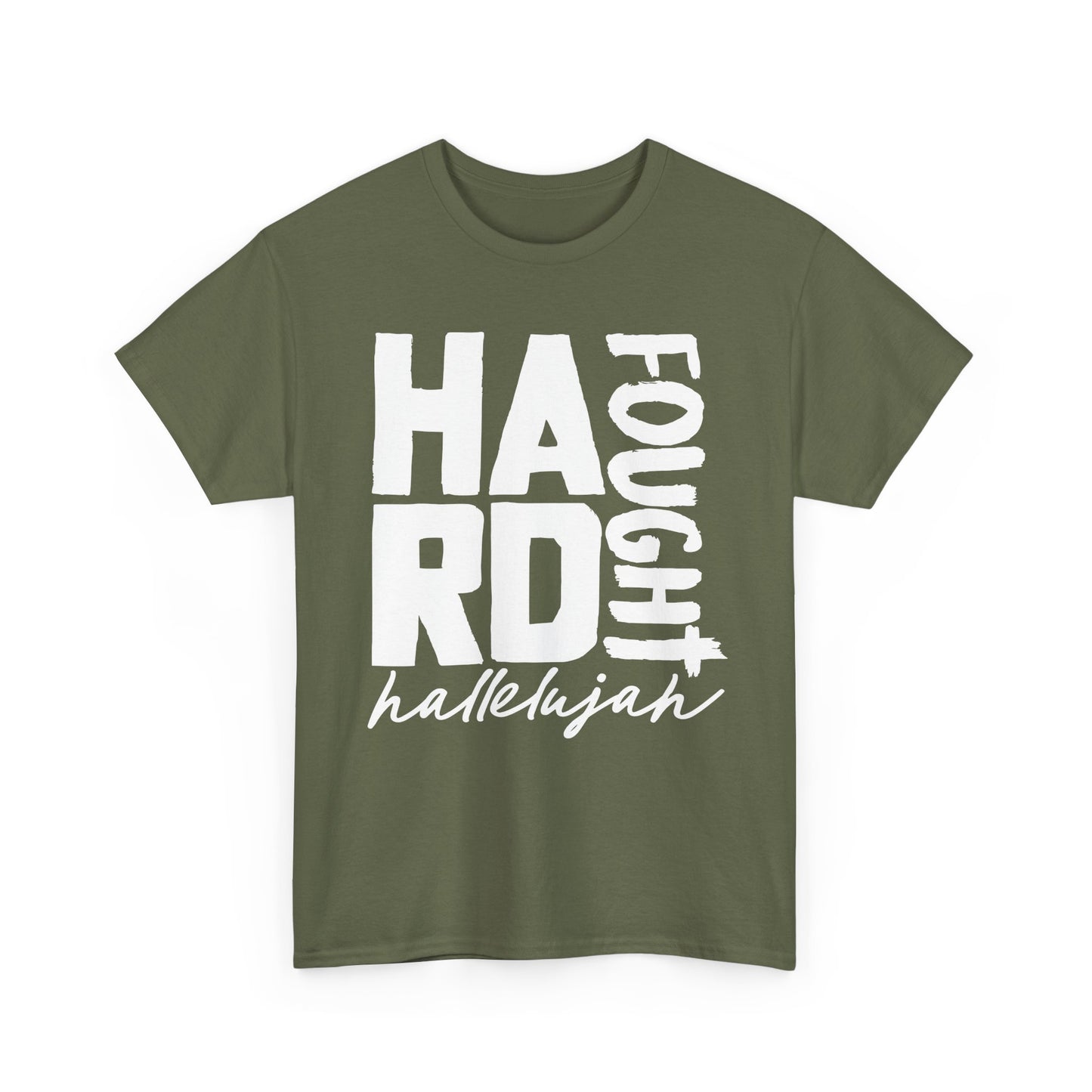 Hard Fought Hallelujah Inspirational Heavy Cotton Tee