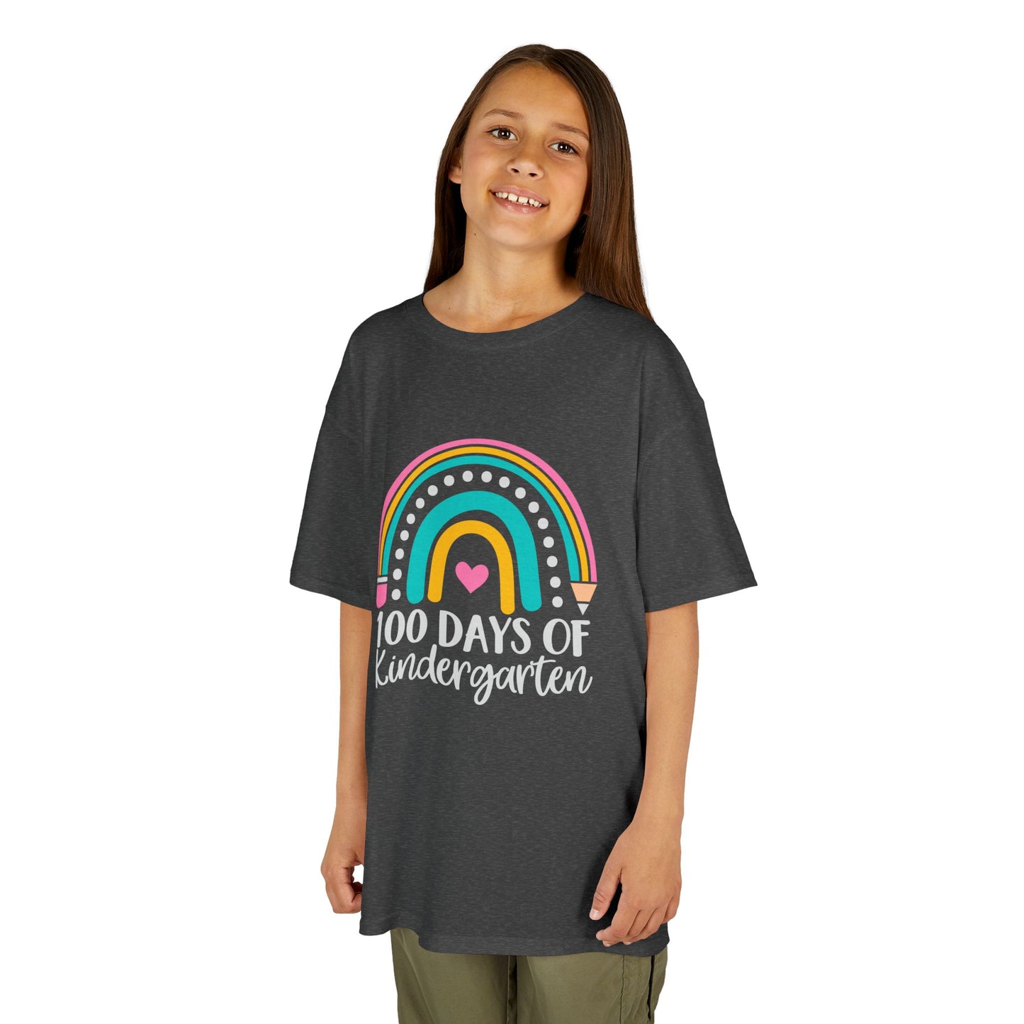 Kids 100 Days of Kindergarten Rainbow Tee