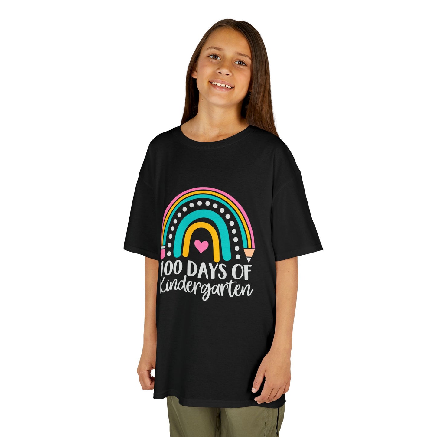 Kids 100 Days of Kindergarten Rainbow Tee