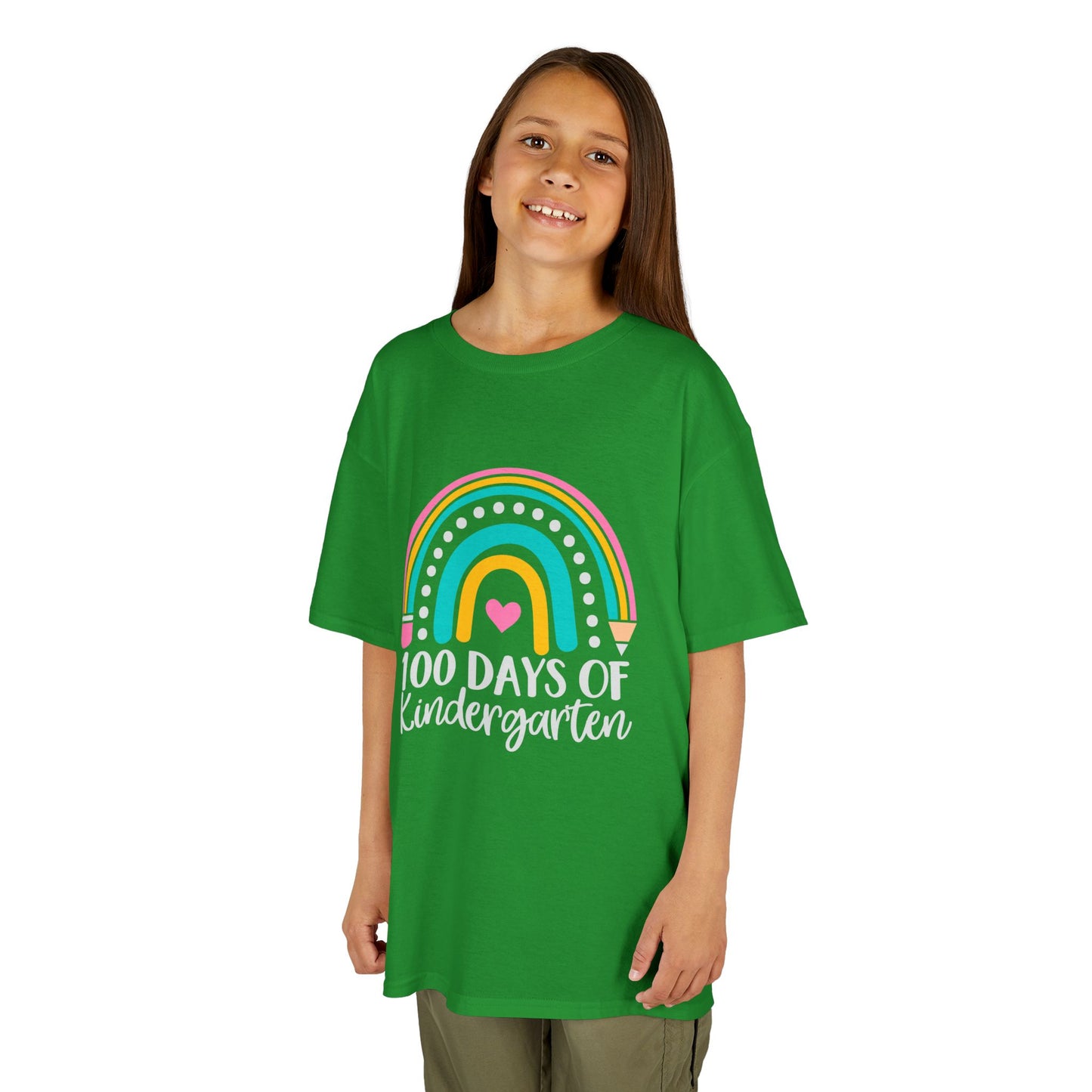 Kids 100 Days of Kindergarten Rainbow Tee