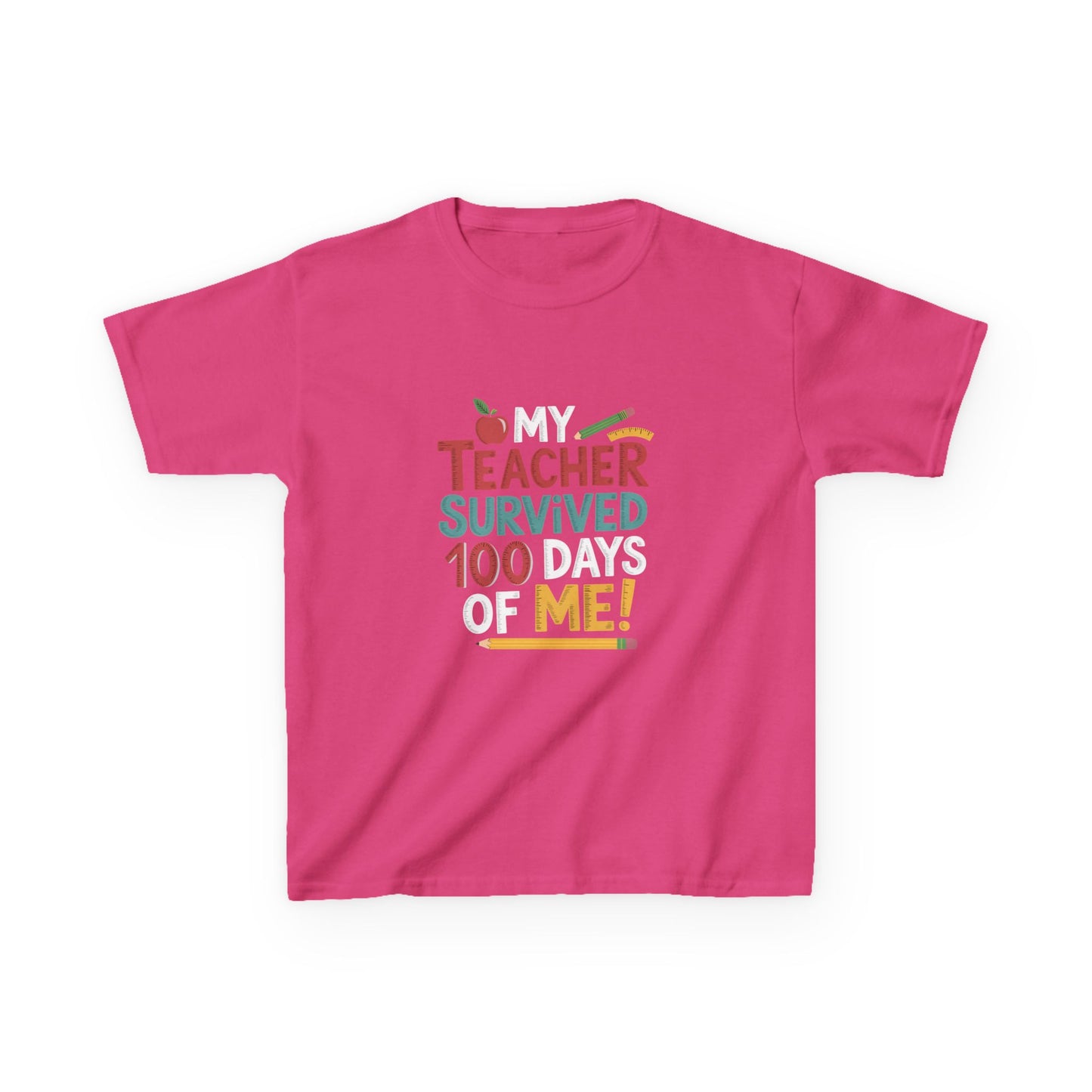 My Teacher Survived 100 Days of Me! Kids Heavy Cotton™ Tee