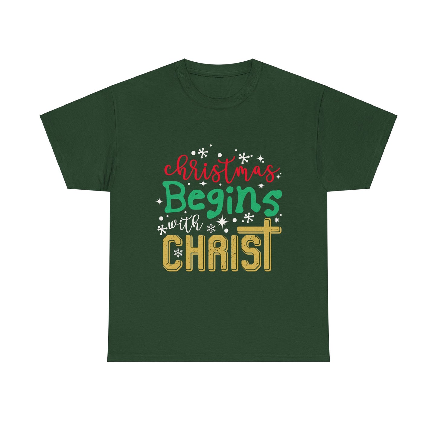 Christmas Unisex Tee - Christmas Begins with Christ